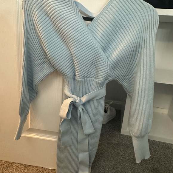 Maternity Women's Light Blue Sweater - Picture 4 of 4